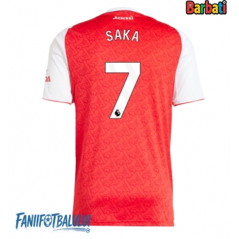 Arsenal Bukayo Saka #7 Tricou Fotbal Replică 2025-26 Barbati Acasa